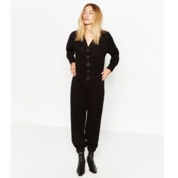 zara denim jumpsuit womens